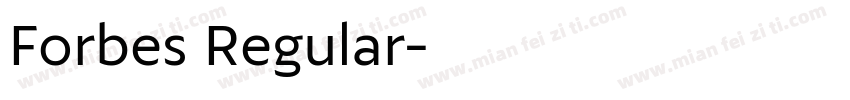 Forbes Regular字体转换
